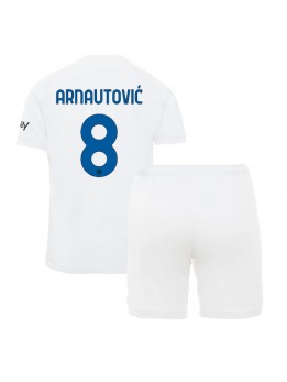 Inter Milan Marko Arnautovic #8 Auswärts Trikotsatz für Kinder 2023-24 Kurzarm (+ Kurze Hosen)